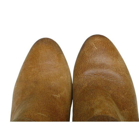 Clarks Boots Sz 7.5 Ankle Western Harness Booties Heels Brown Leather Spye Belle - Picture 7 of 10